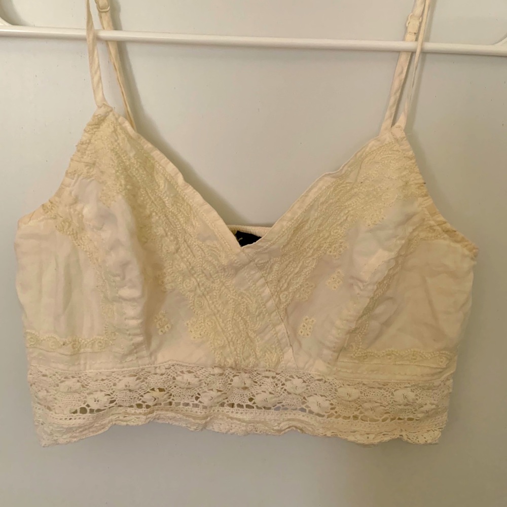 Creme colored crop top